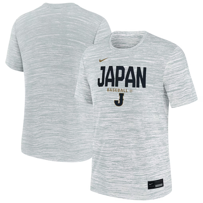 Men's Japan Baseball White 2026 World Baseball Classic Velocity Dri-FIT T-Shirt